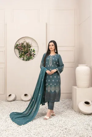 Parya by Tawakkal Semi Stitched 3 Piece Lawn Collection'2023-AS-015