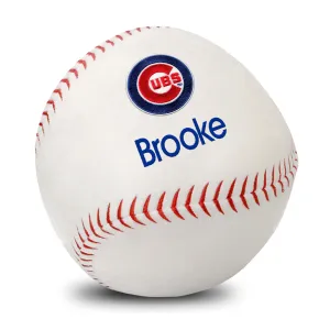 Personalized Chicago Cubs Plush Baseball