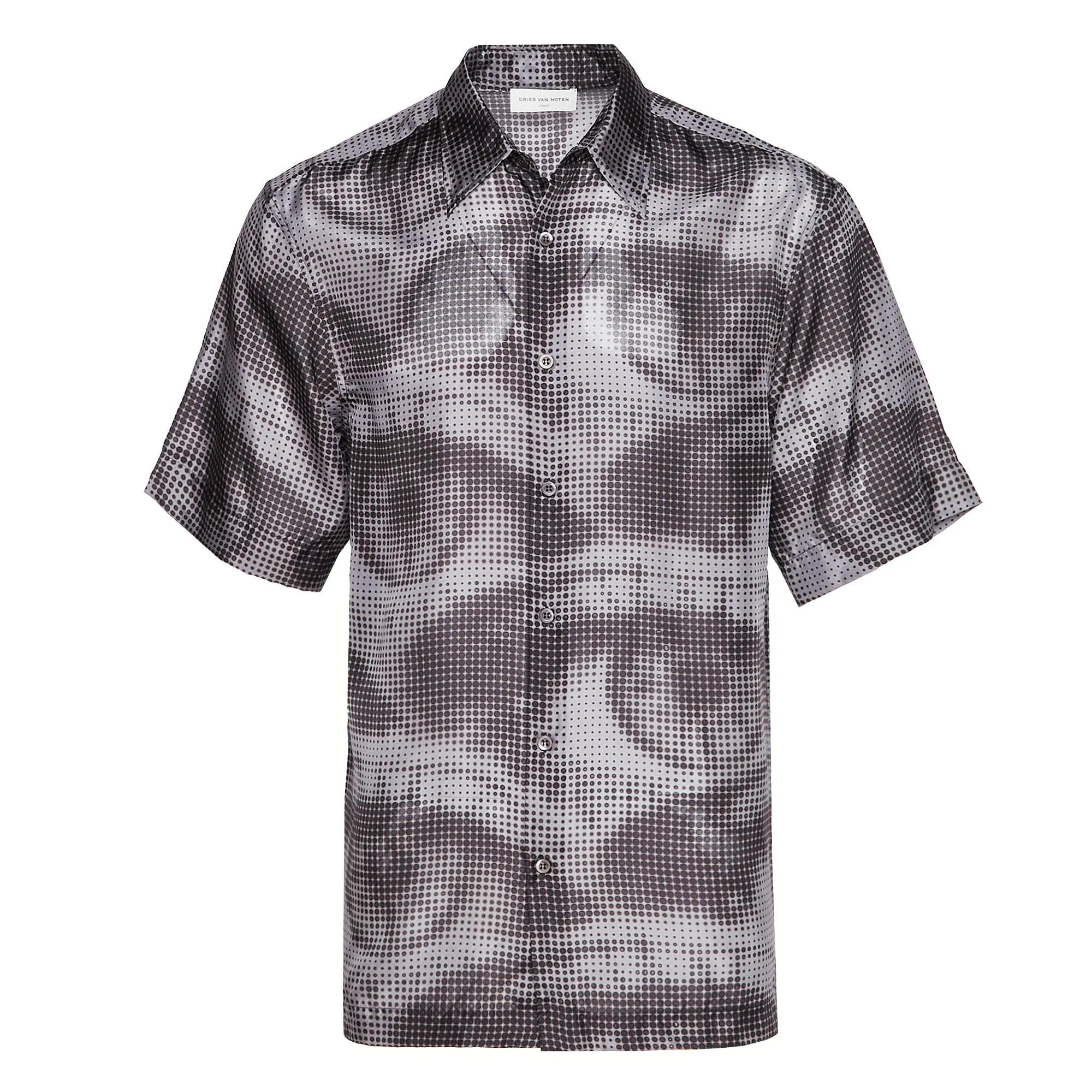 Printed Silk Plonge Shirt