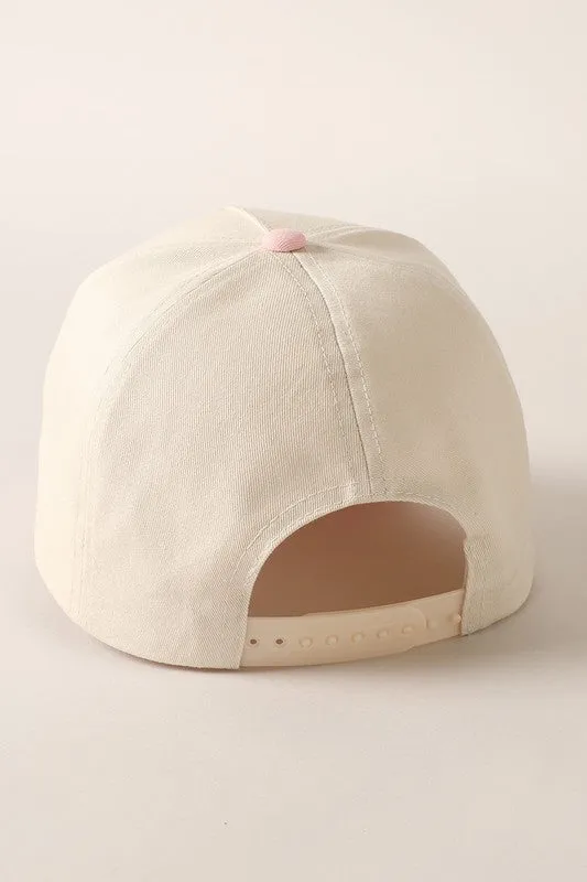Put It On My Husband's Tab Embroidered Baseball Cap (beige)