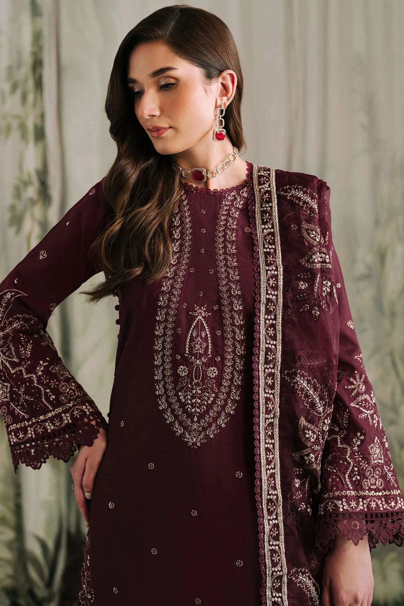 Raw Silk By Zarif Unstitched 3 Piece Luxury Formals Collection'2024-ZRF-RW-04-Liana