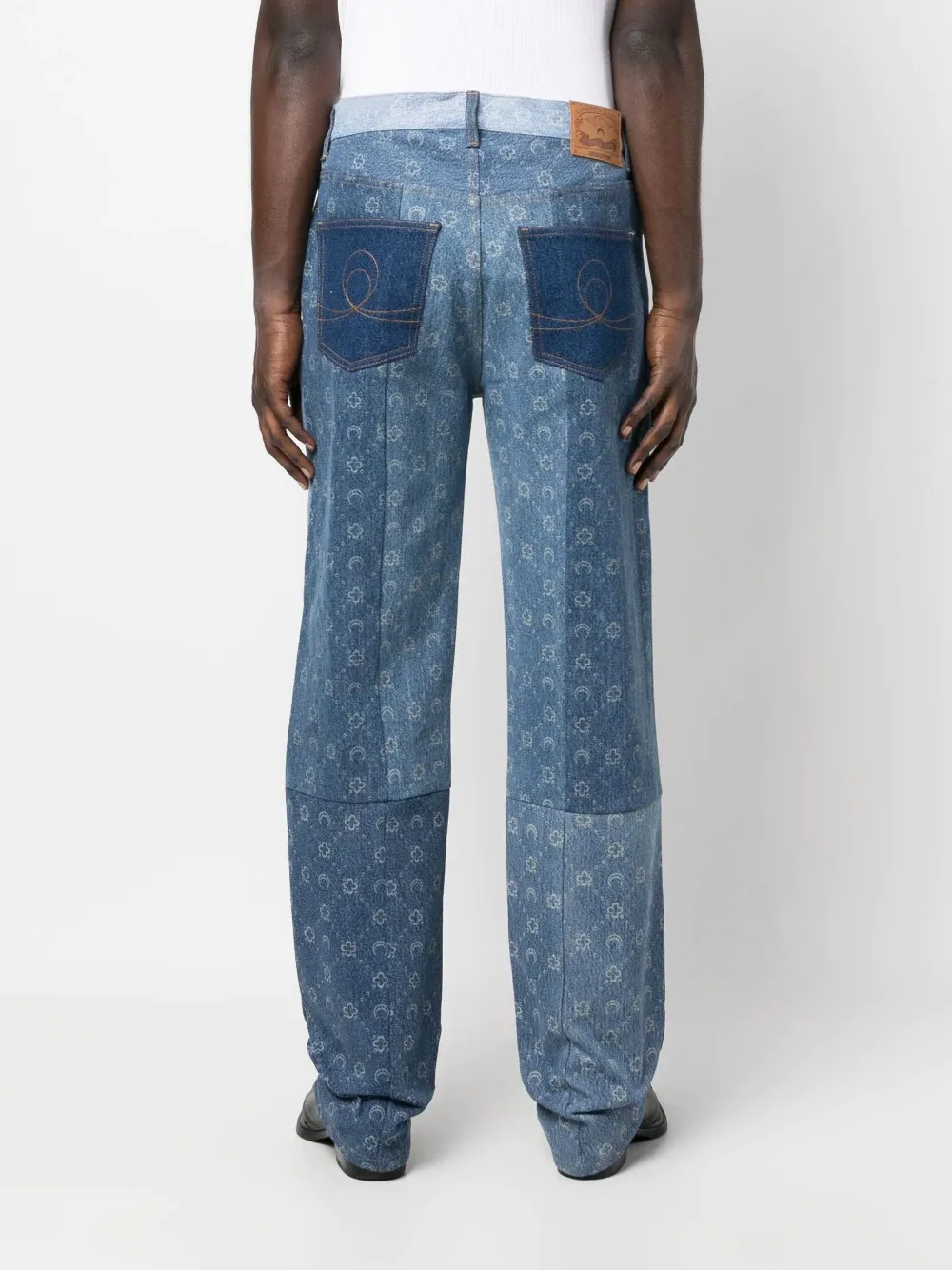 Regenerated Denim Moonogram Jeans