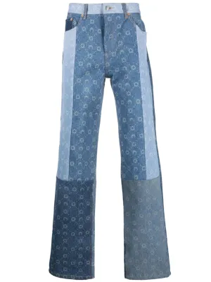 Regenerated Denim Moonogram Jeans