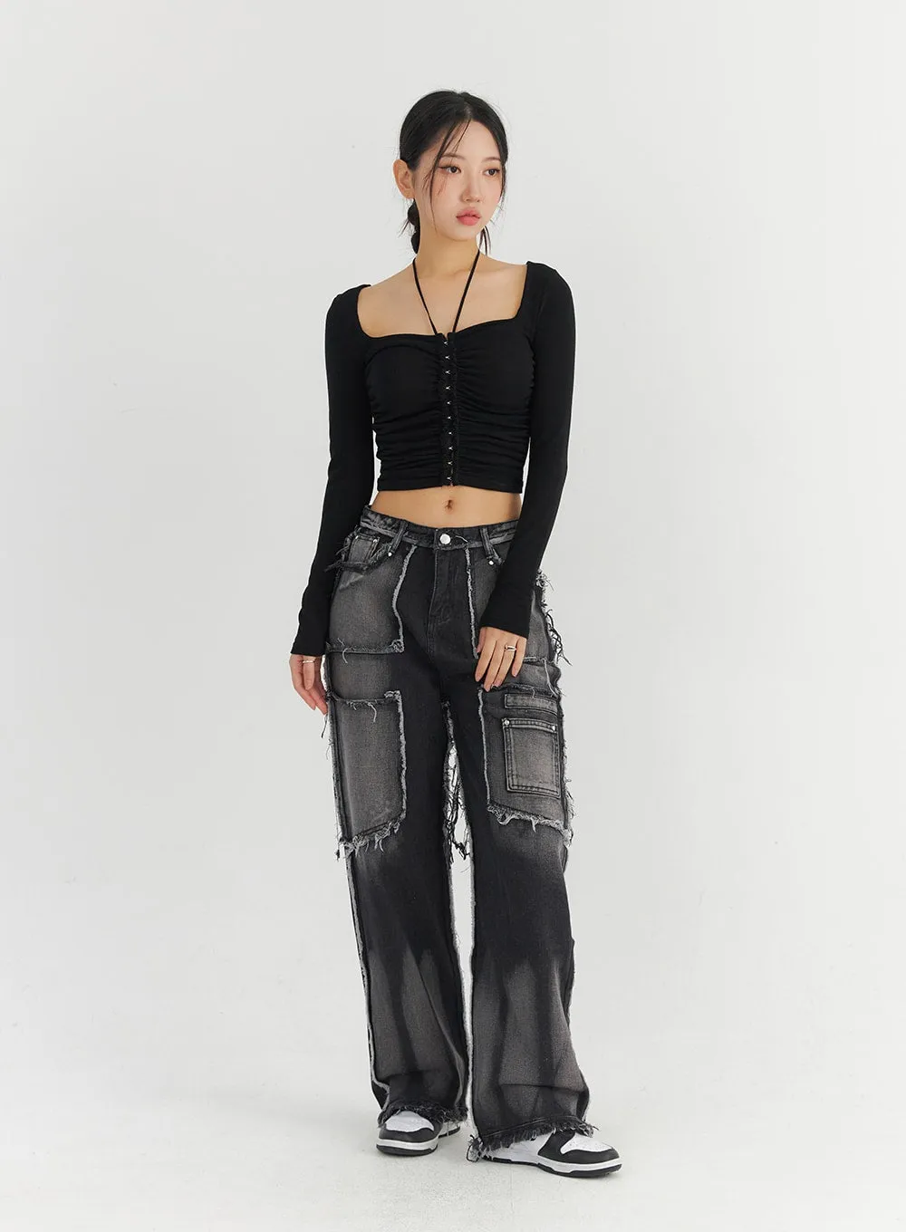 Rugged Patchwork Jeans CO324