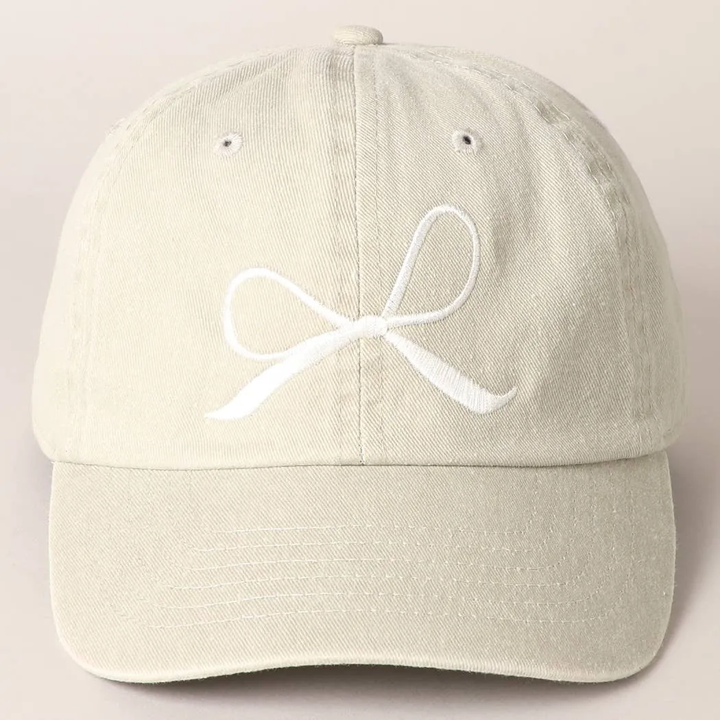 San Bow Embroidered Cotton Baseball Cap