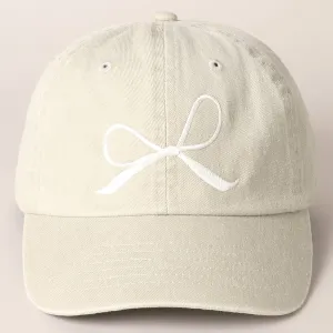 San Bow Embroidered Cotton Baseball Cap