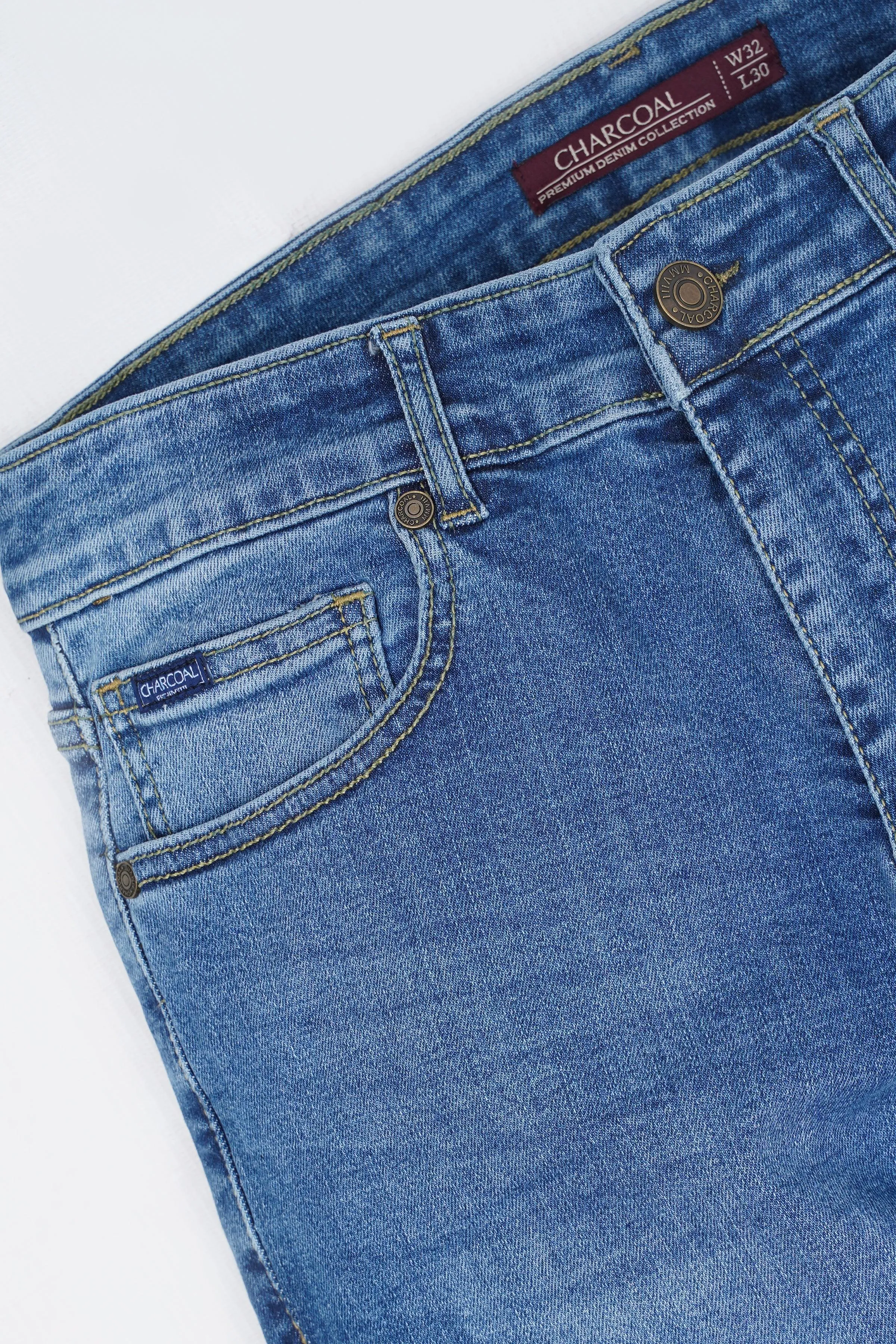SKINNY LEG JEANS MID BLUE