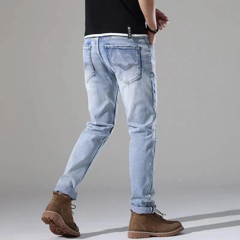 Slim fit Ripped White Jeans