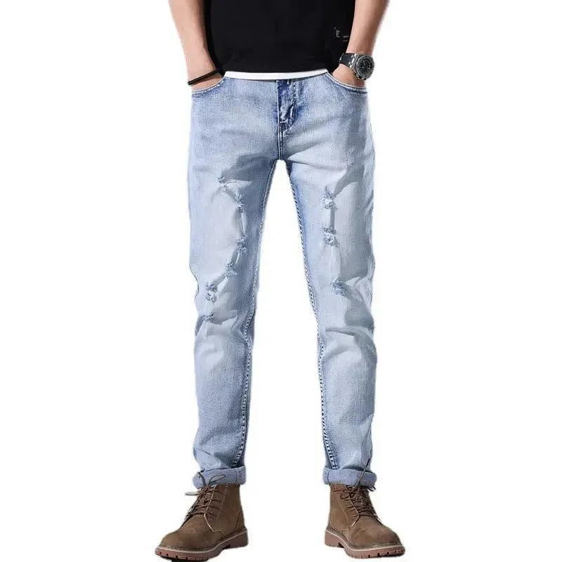 Slim fit Ripped White Jeans
