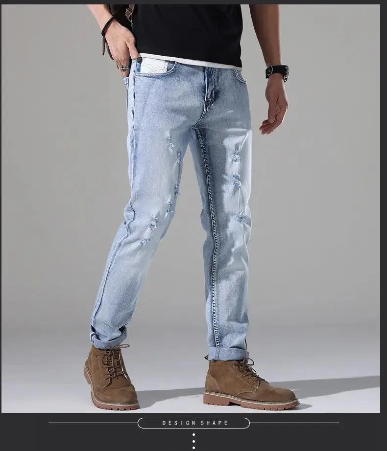 Slim fit Ripped White Jeans