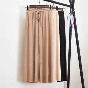 Soft Pleated Wide Leg Trouser Pants