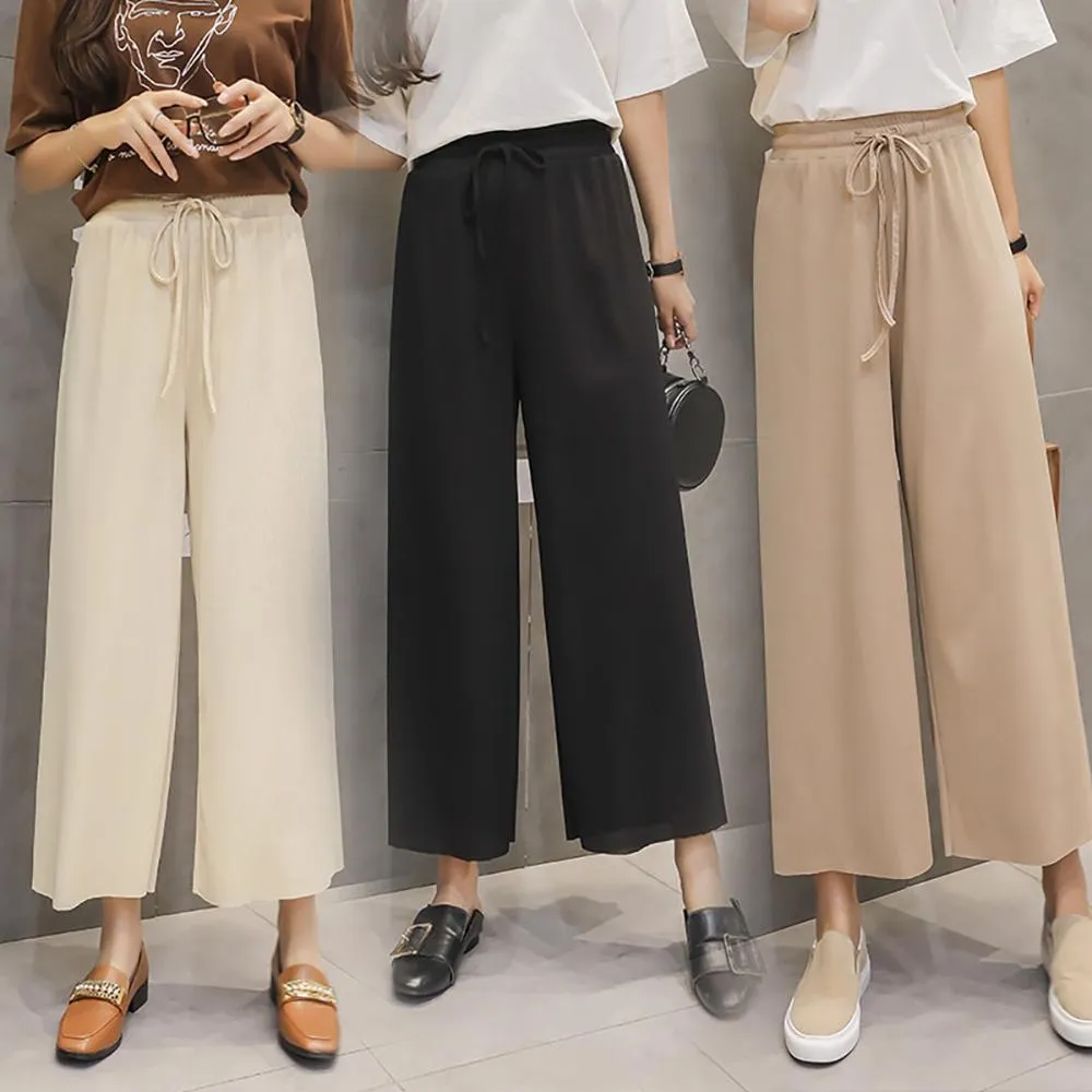 Soft Pleated Wide Leg Trouser Pants