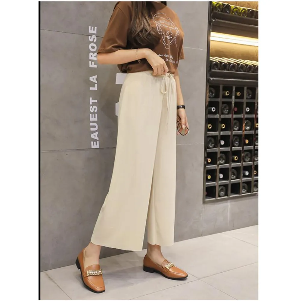 Soft Pleated Wide Leg Trouser Pants