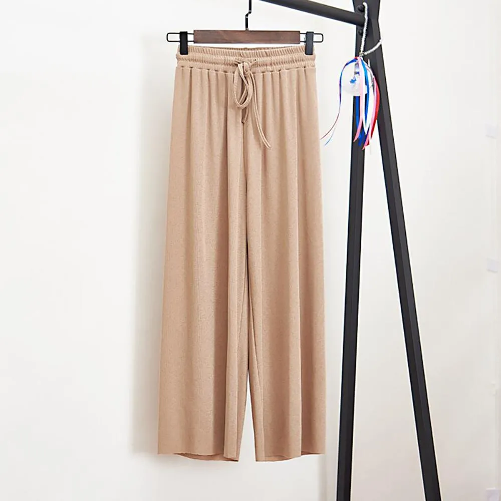 Soft Pleated Wide Leg Trouser Pants