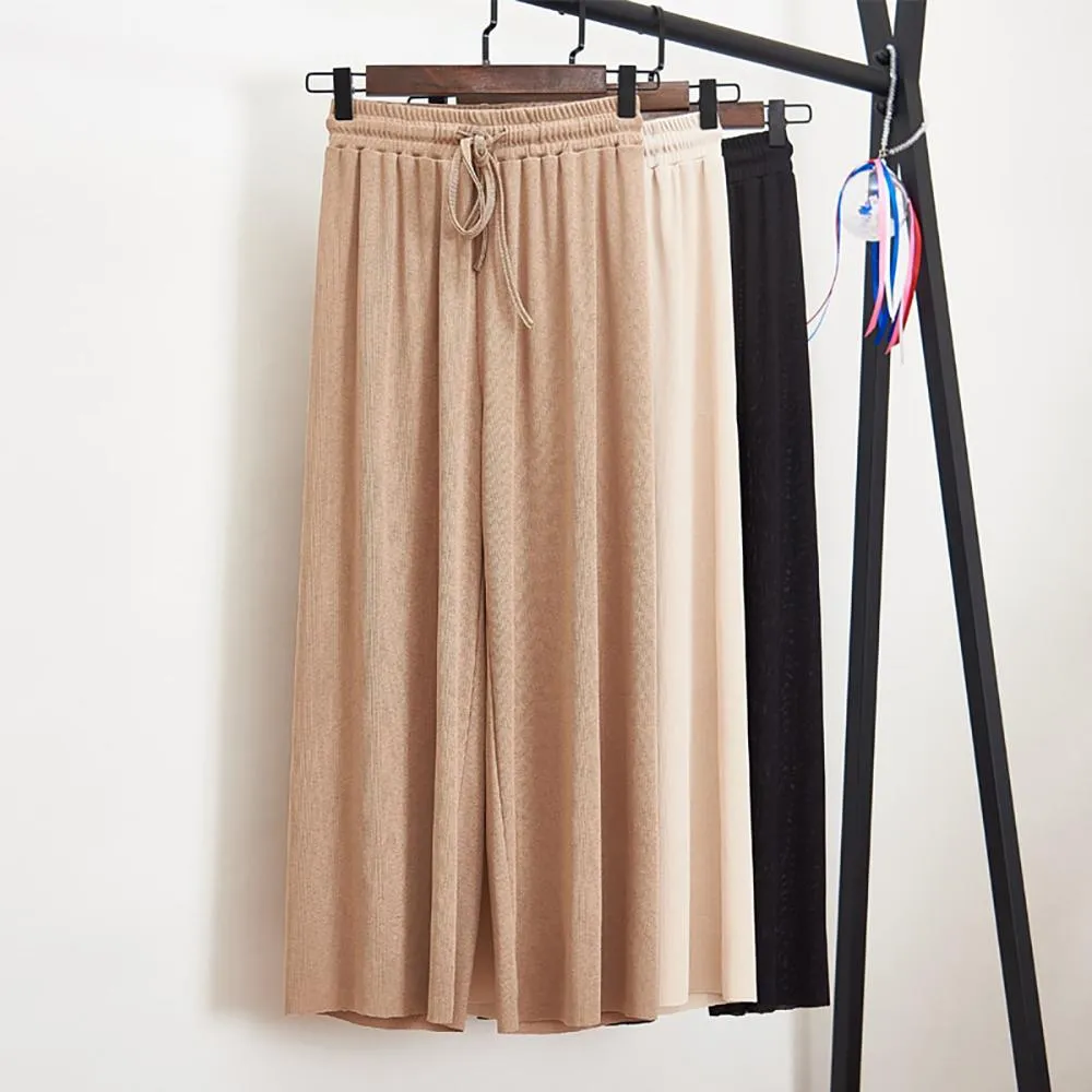Soft Pleated Wide Leg Trouser Pants