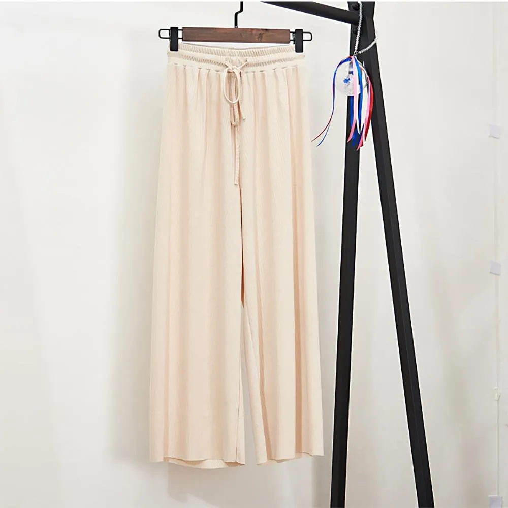 Soft Pleated Wide Leg Trouser Pants