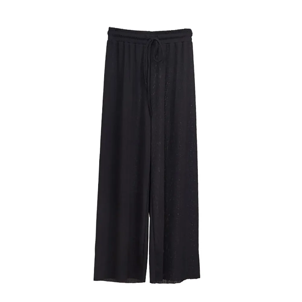 Soft Pleated Wide Leg Trouser Pants