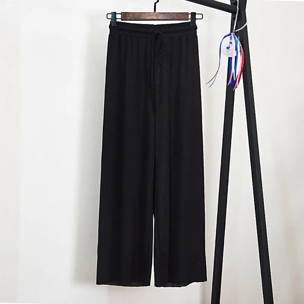 Soft Pleated Wide Leg Trouser Pants