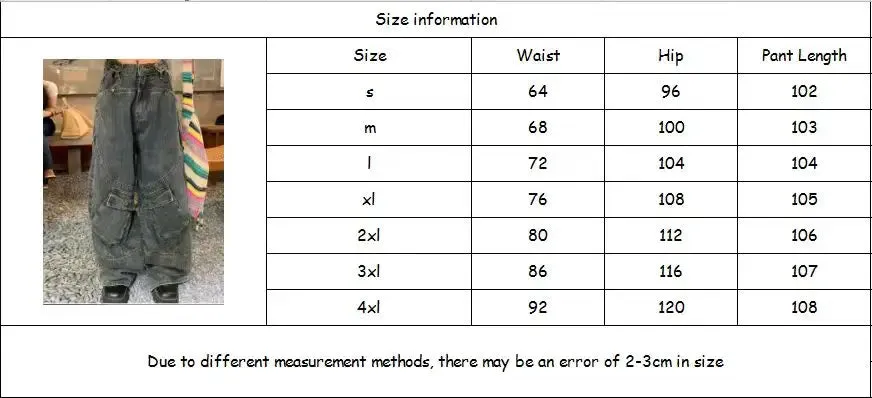 TAVIMART  -  Washed Patchwork High Waist Jeans for Women American Vintage Distressed Straight Jeans Hip Hop High Street Wide Leg Trousers