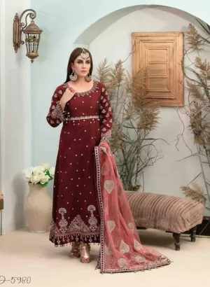 Tawakkal Tiara Embroidered Chiffon Collection – D-5980