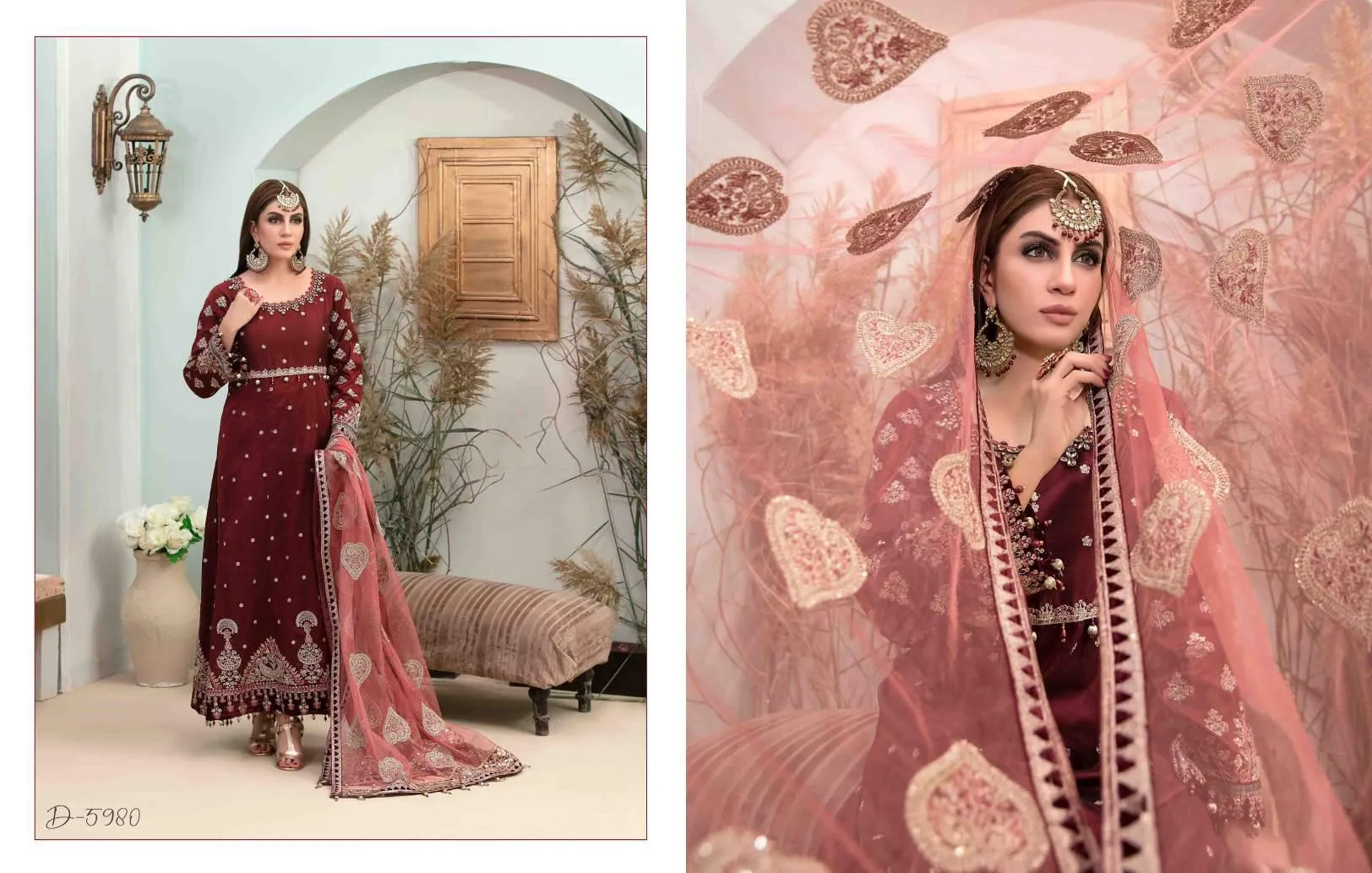 Tawakkal Tiara Embroidered Chiffon Collection – D-5980