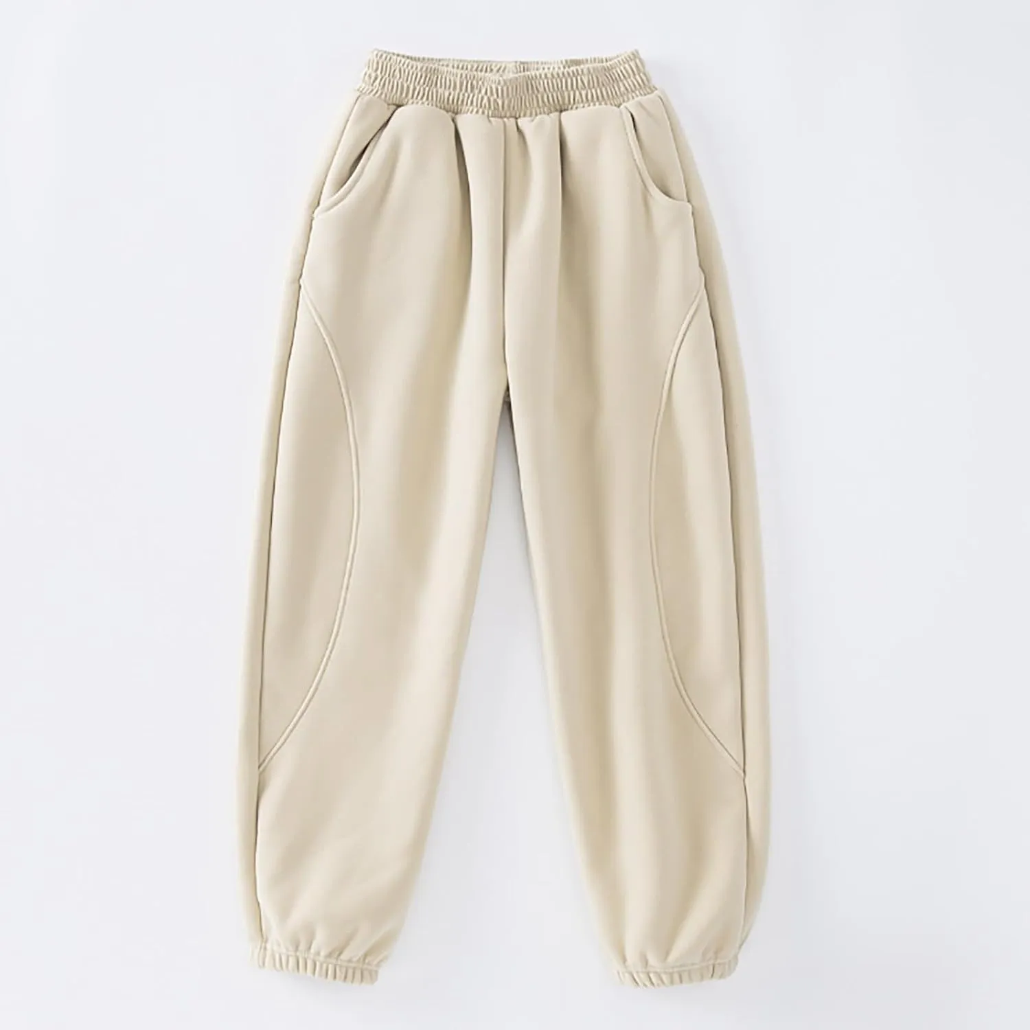 Teens Boys Girls Casual Sweatpants Kids Elastic High Waist Pull On Jogger Pants Toddler Loose Fit Wide Legs Pants