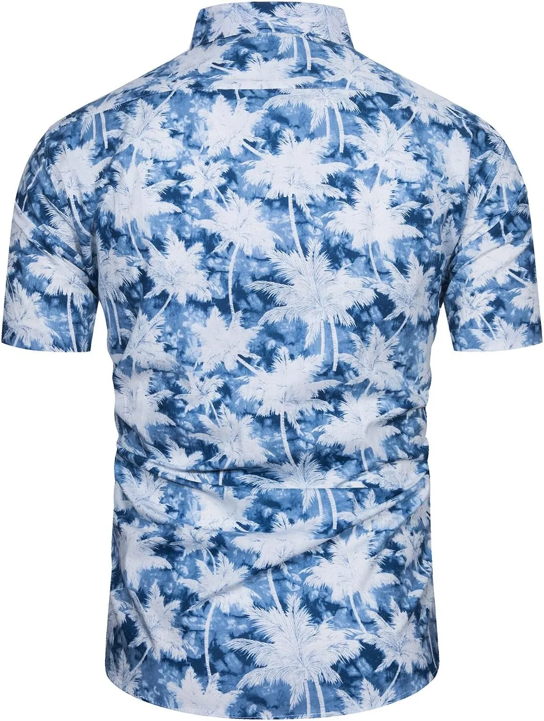 TUNEVUSE Men Floral Shirt Short Sleeve Button Down Flower Shirt Summer Beach Hawaiian Shirt Cotton