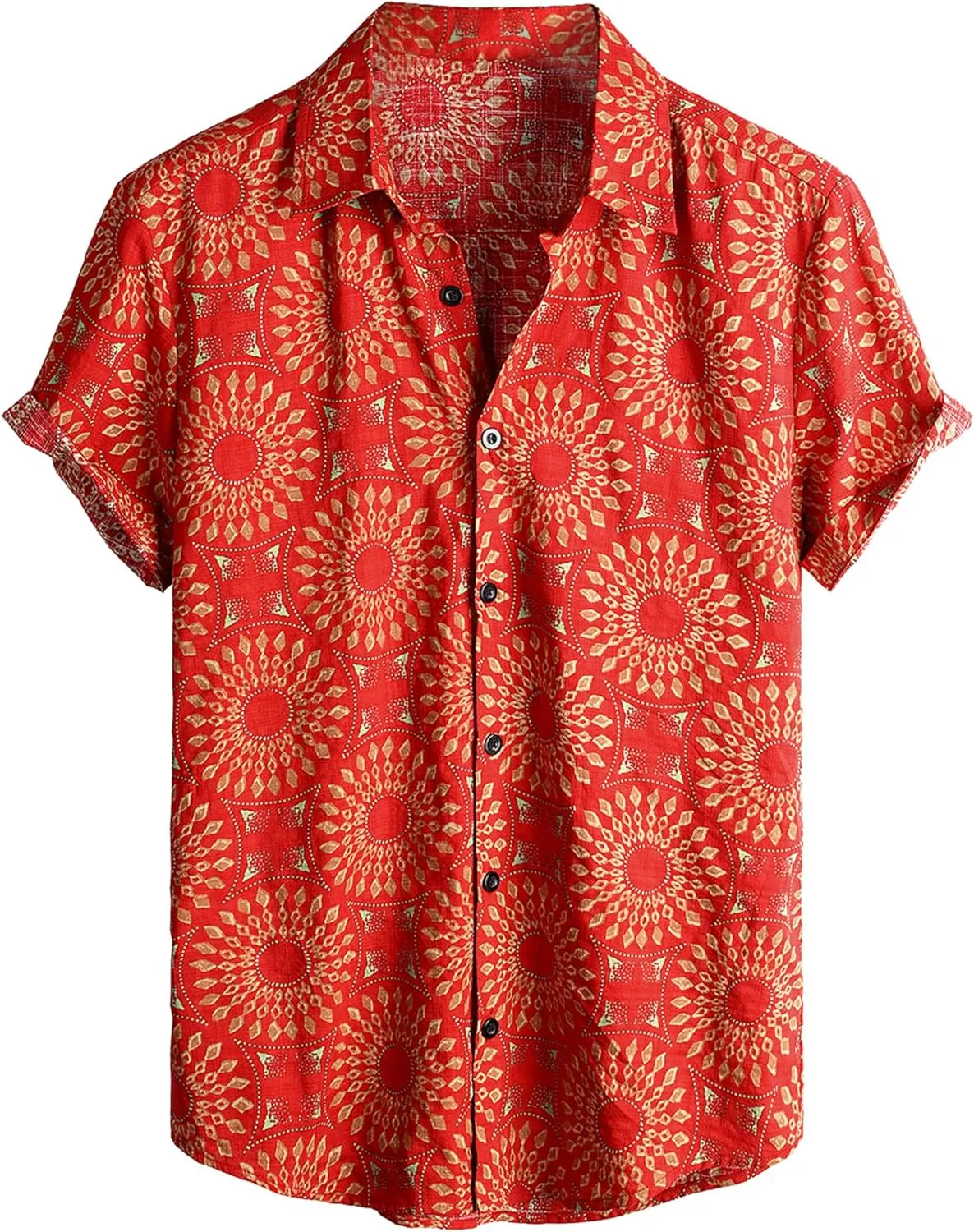VATPAVE Mens Casual Hawaiian Floral Shirts Short Sleeve Button Down Tropical Shirts Beach Summer Shirts