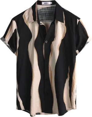 VATPAVE Mens Casual Hawaiian Floral Shirts Short Sleeve Button Down Tropical Shirts Beach Summer Shirts