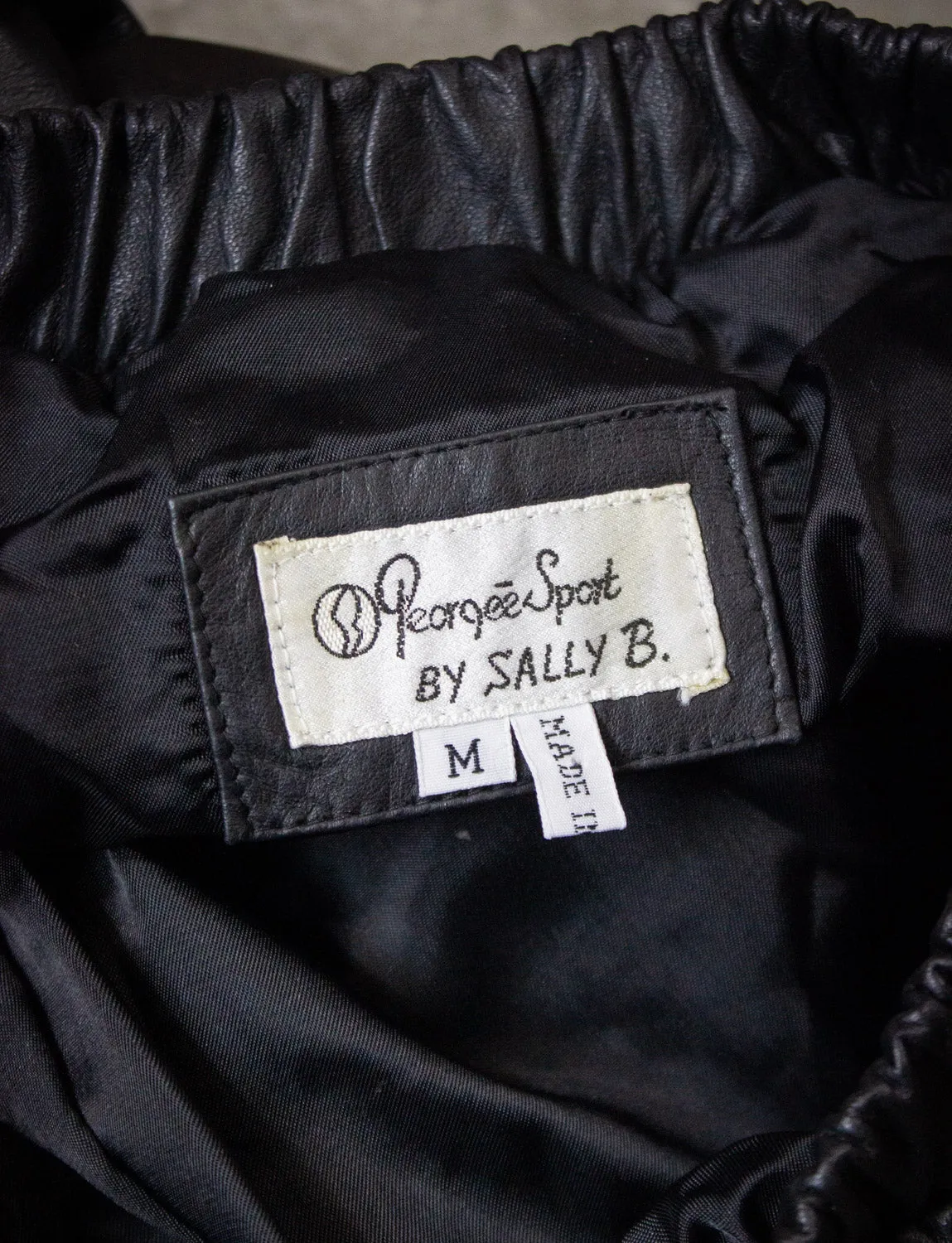 Vintage Georgee Black Leather Pants 90s