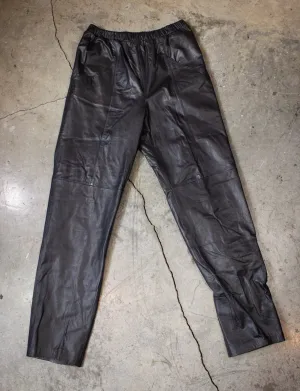 Vintage Georgee Black Leather Pants 90s