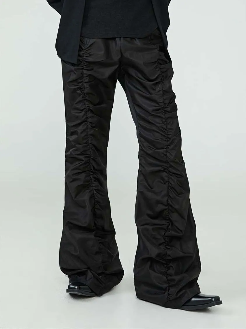 wide leg pleated casual pants