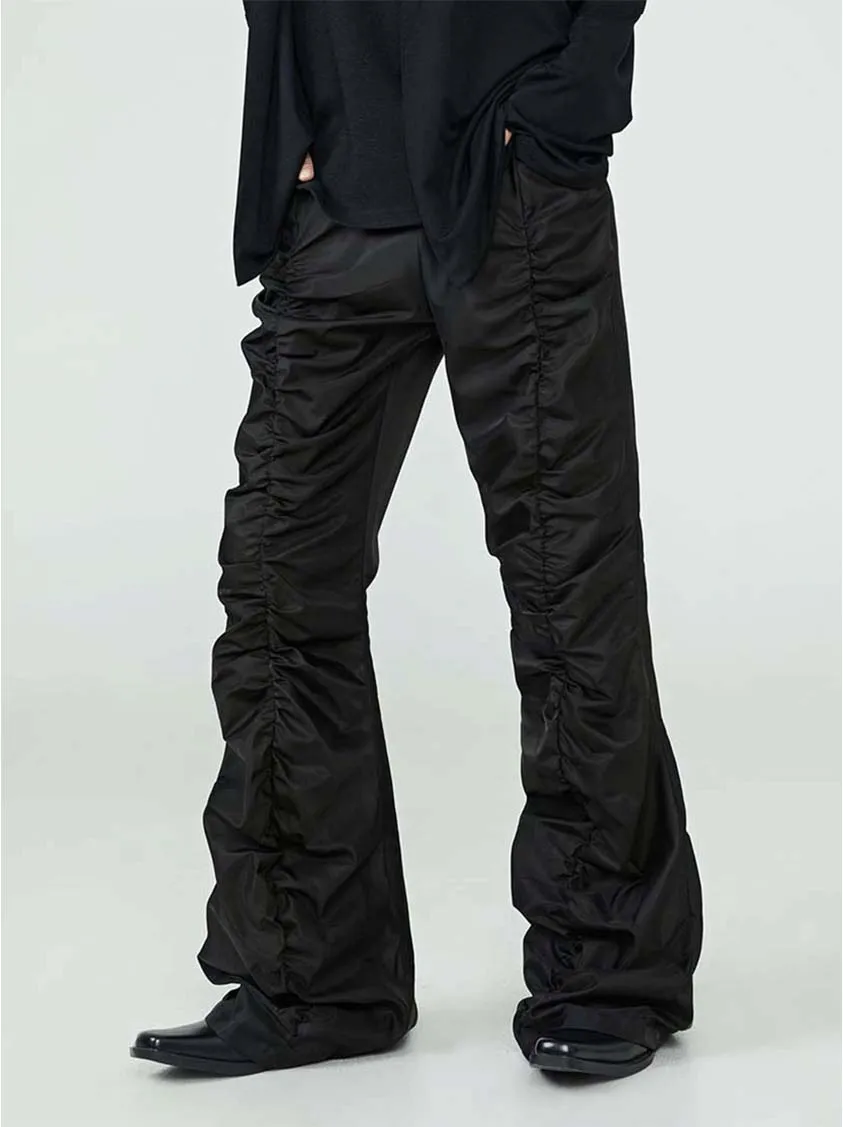 wide leg pleated casual pants