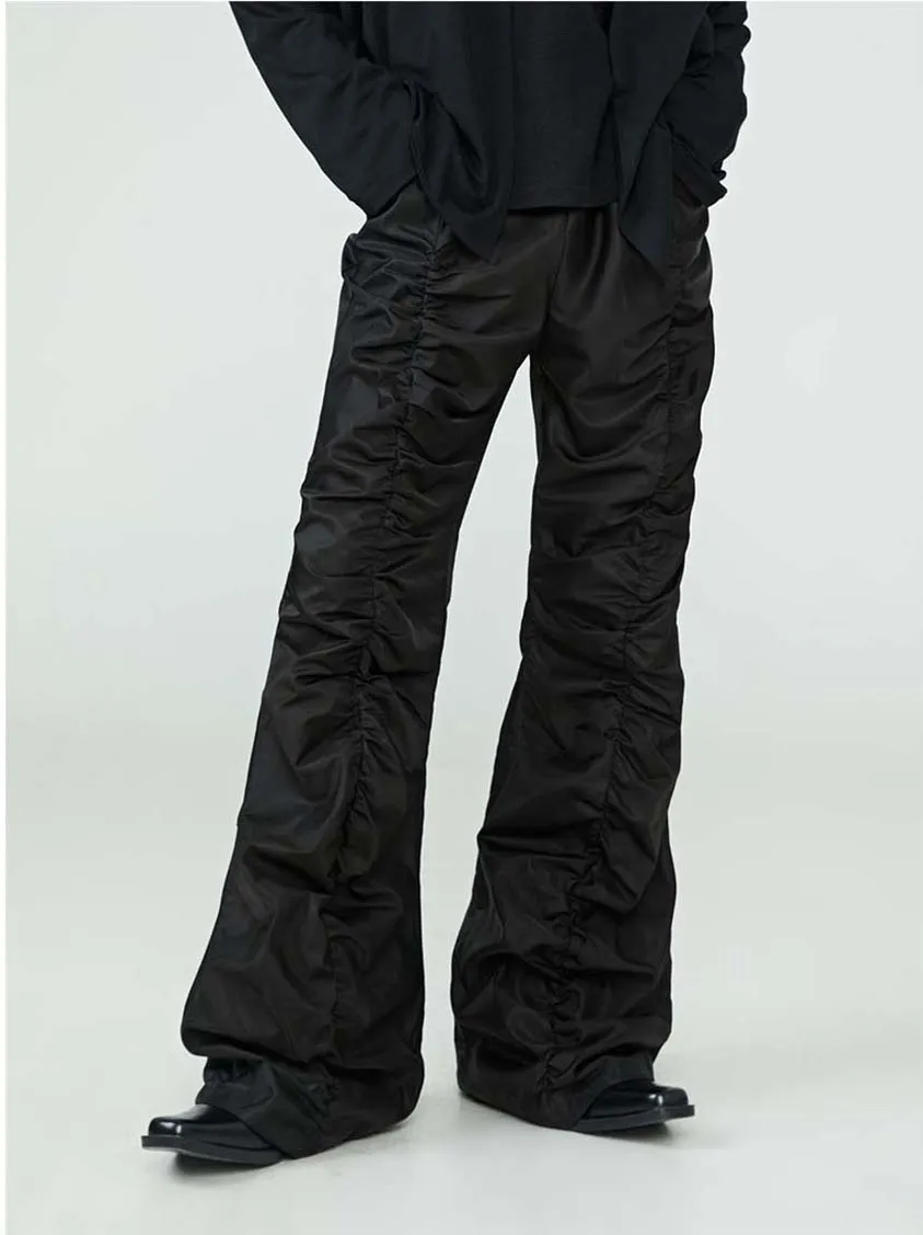 wide leg pleated casual pants