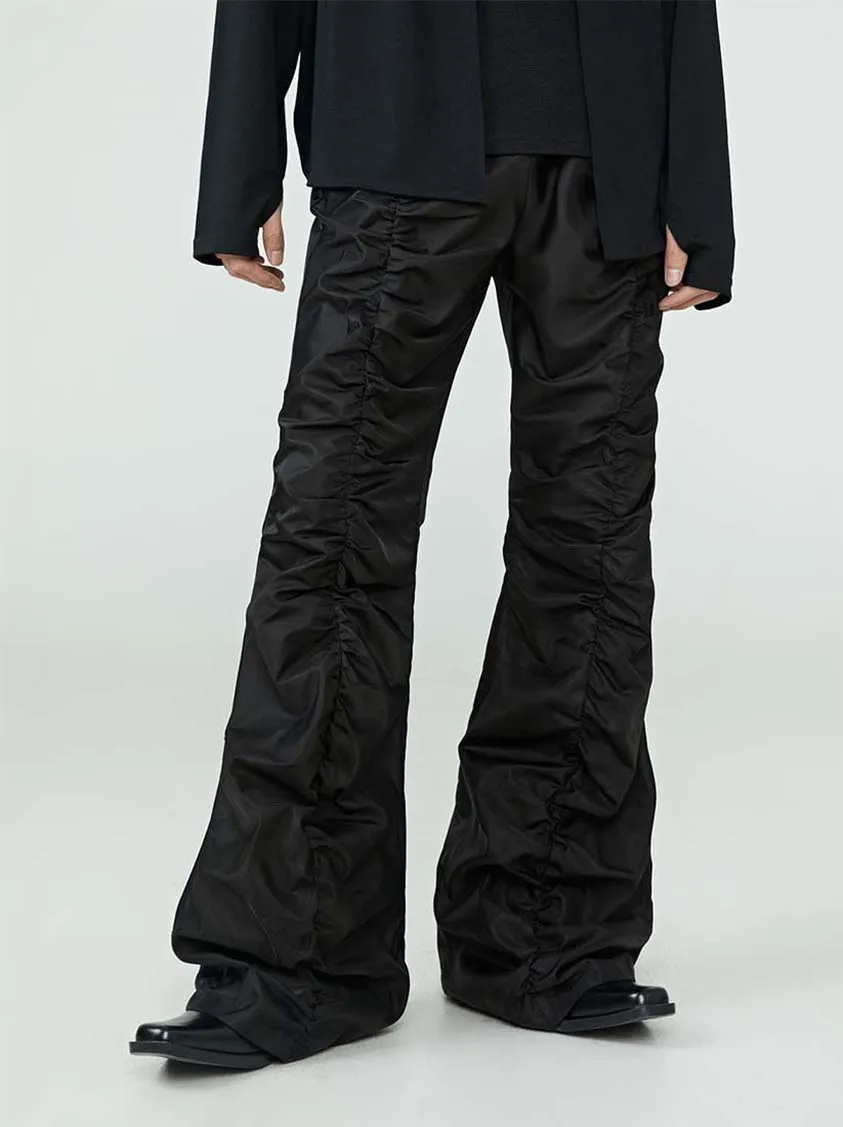 wide leg pleated casual pants