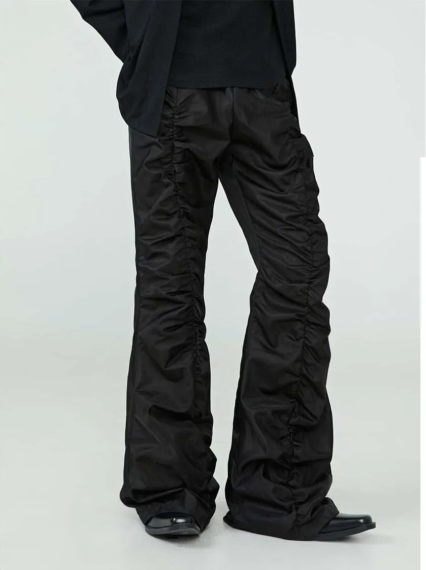 wide leg pleated casual pants