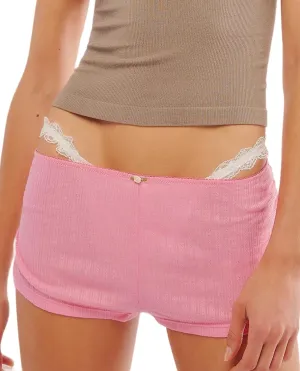 Women Y2k Micro Shorts Sexy Low Rise Side Slit Mini Shorts Soft Booty Boy Shorts Cute Lounge Pj Bottoms Shorts