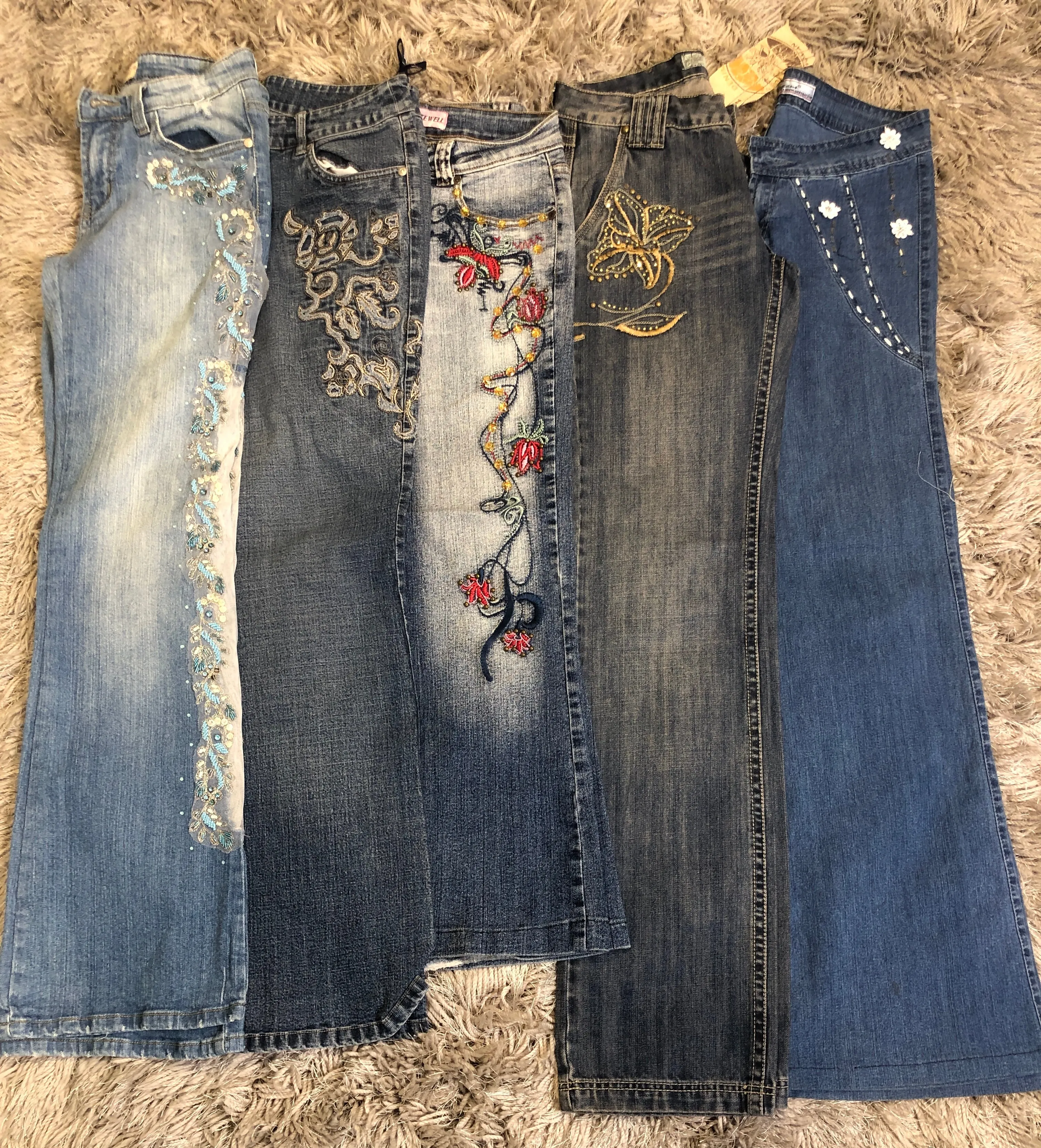 Y2K Ultimate Embroidered Flare Jeans Mix