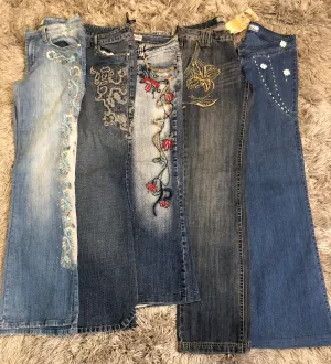Y2K Ultimate Embroidered Flare Jeans Mix
