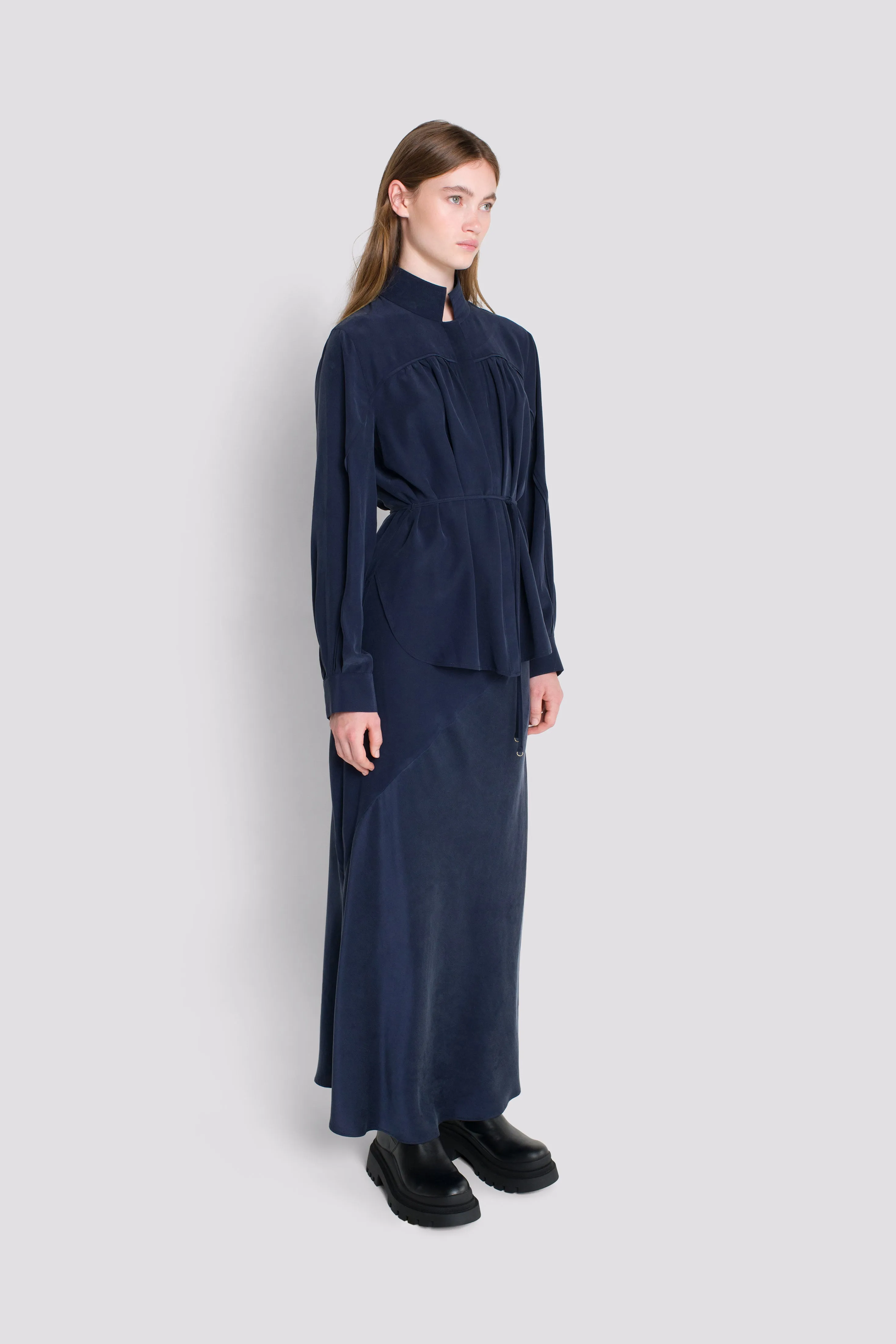 Ziba Silk Shirt - Ink