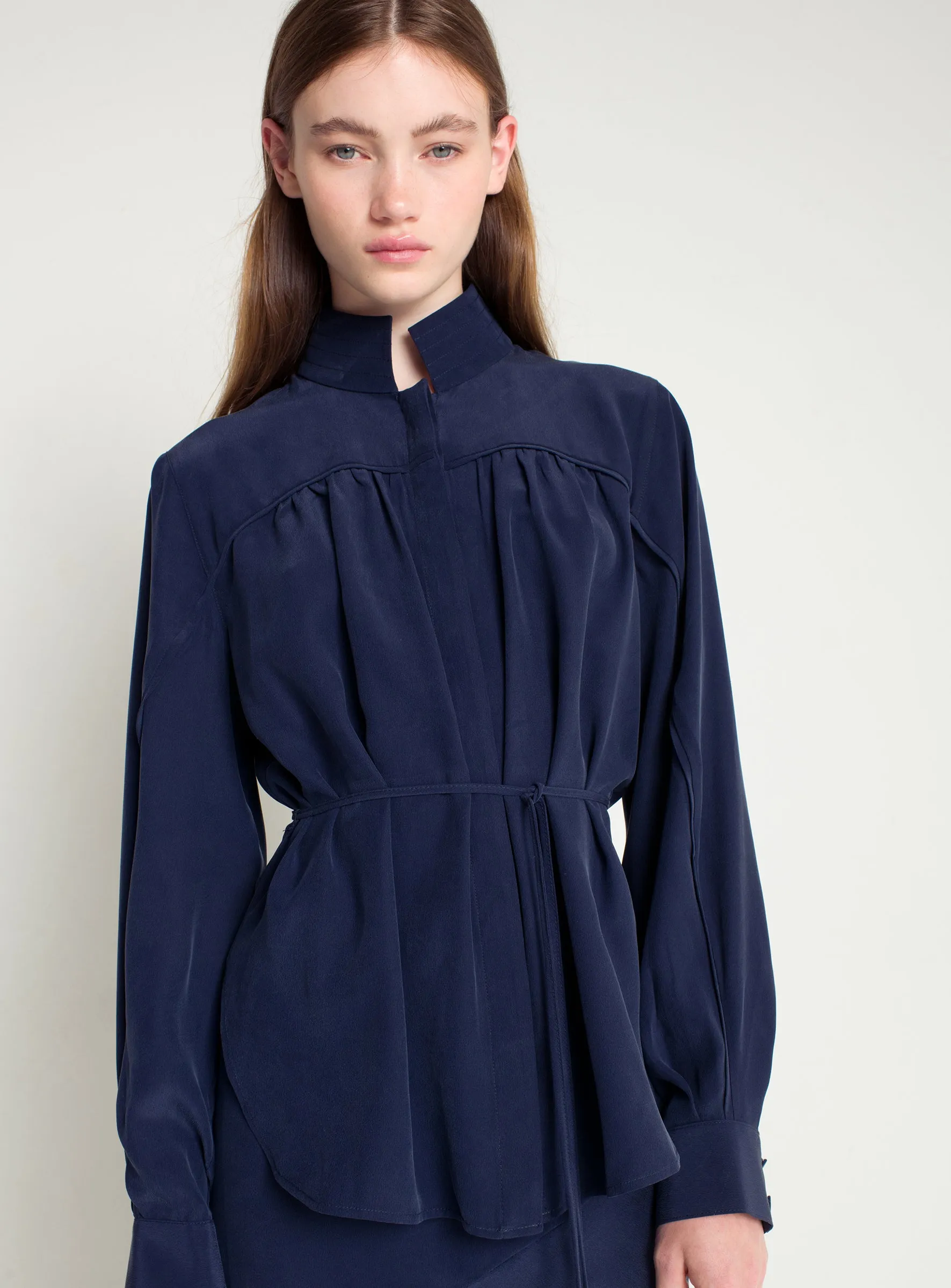 Ziba Silk Shirt - Ink