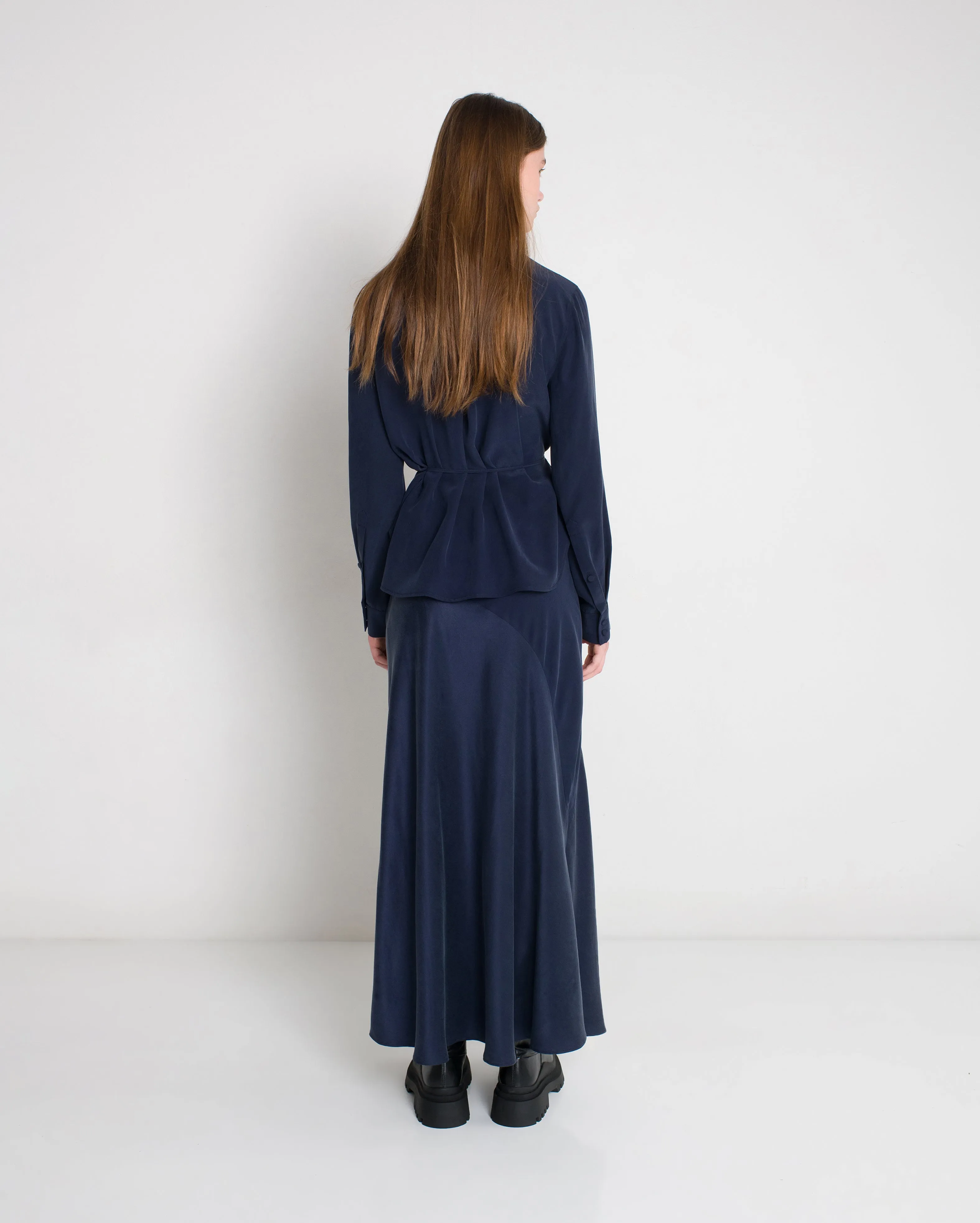 Ziba Silk Shirt - Ink