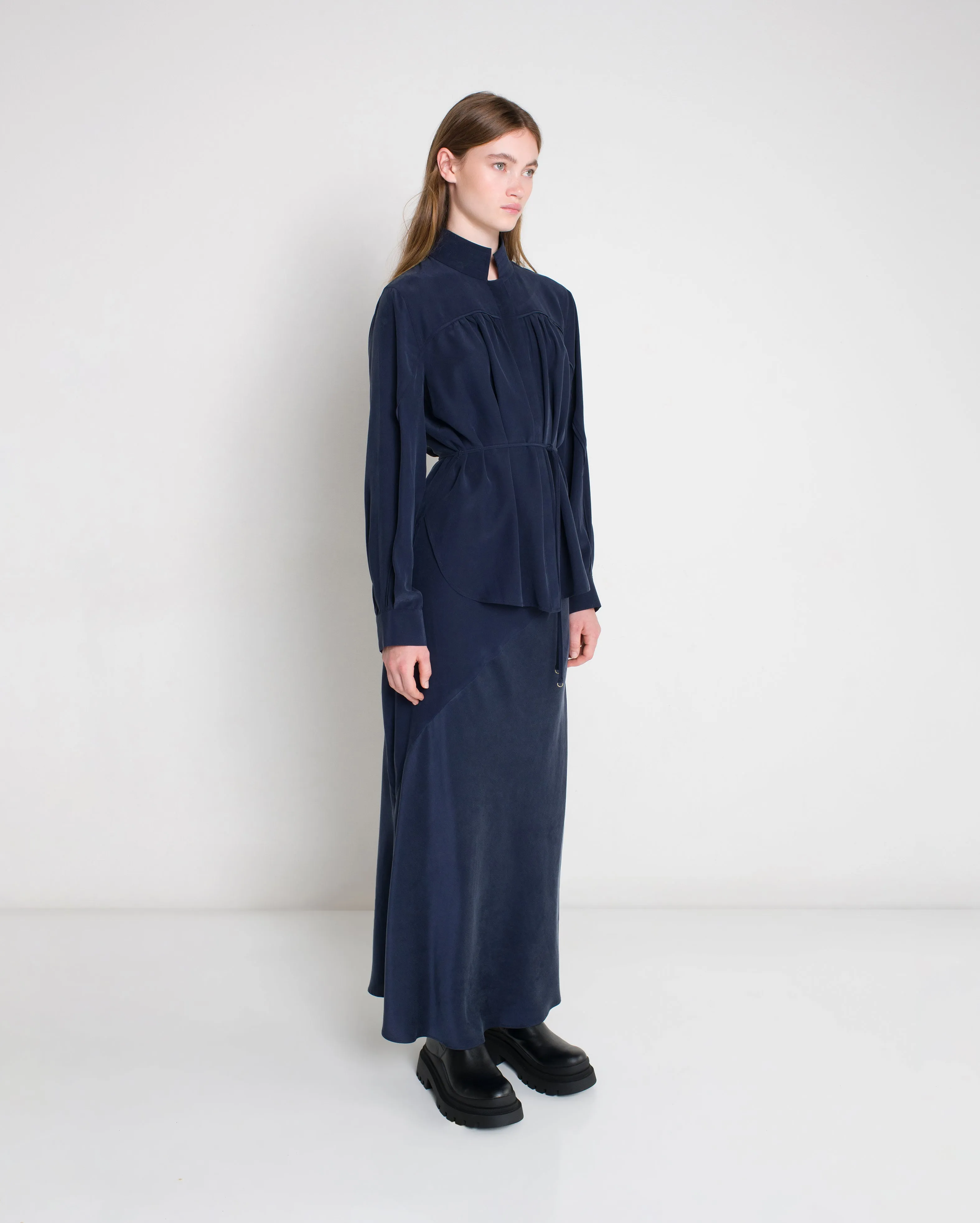 Ziba Silk Shirt - Ink