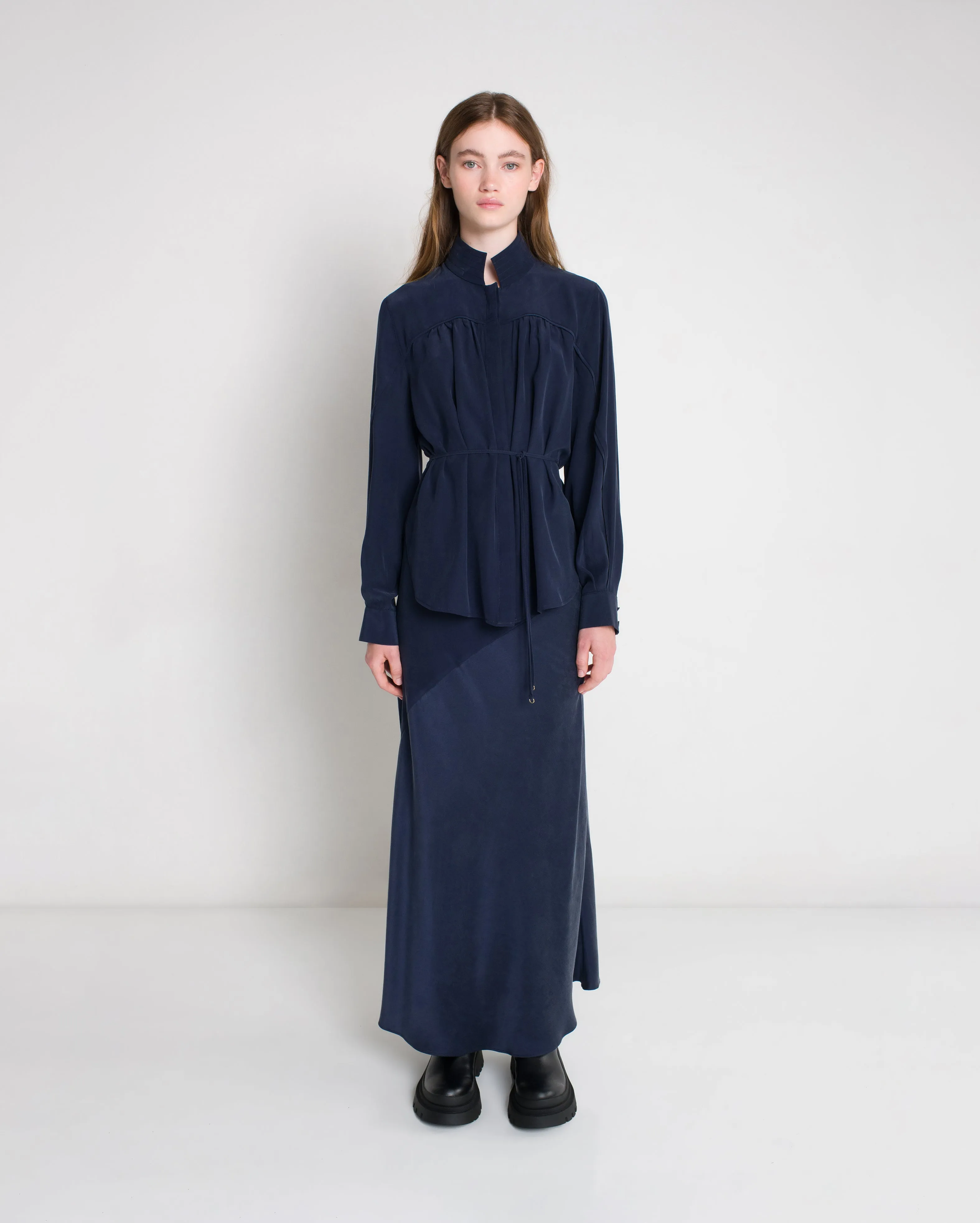 Ziba Silk Shirt - Ink