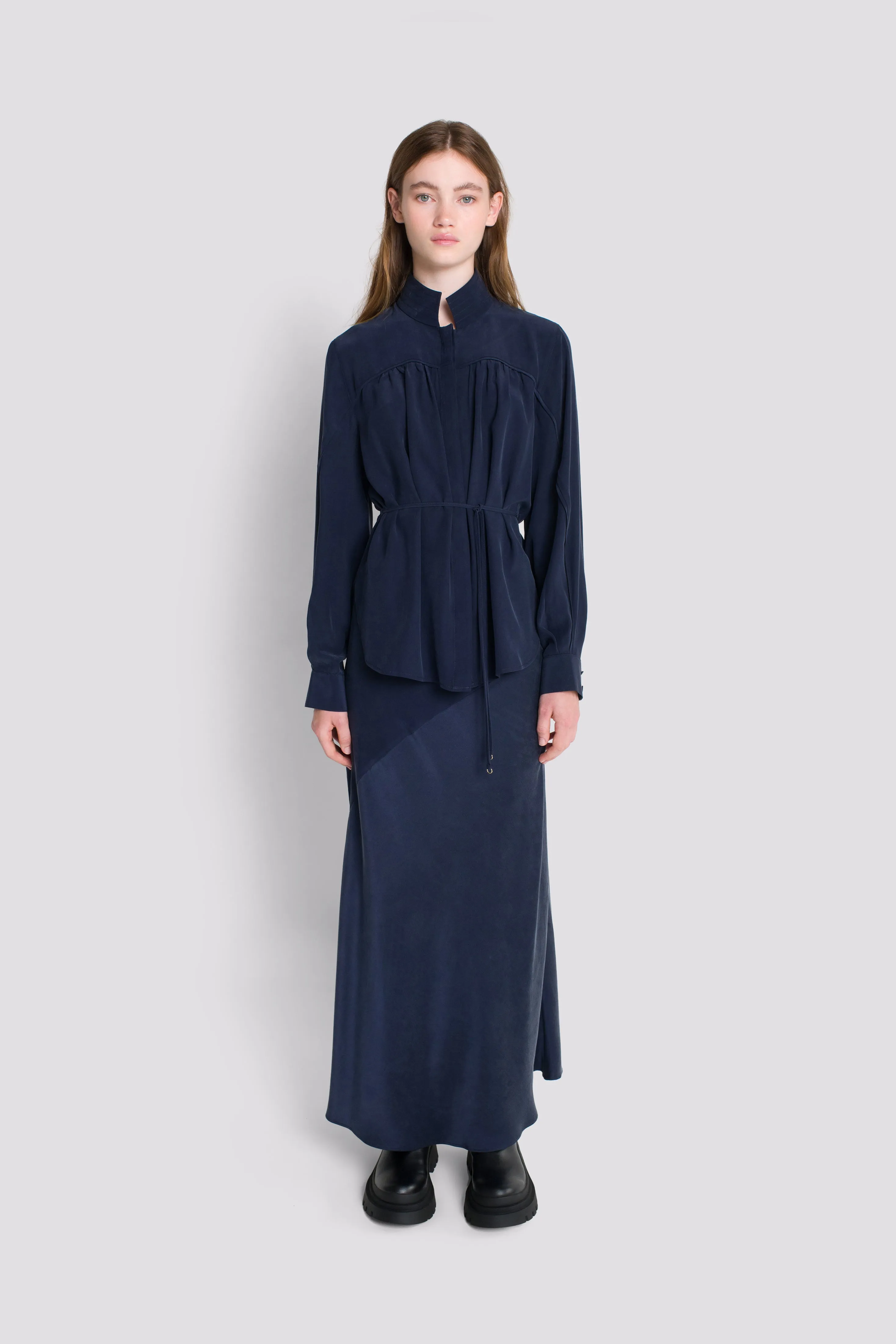 Ziba Silk Shirt - Ink