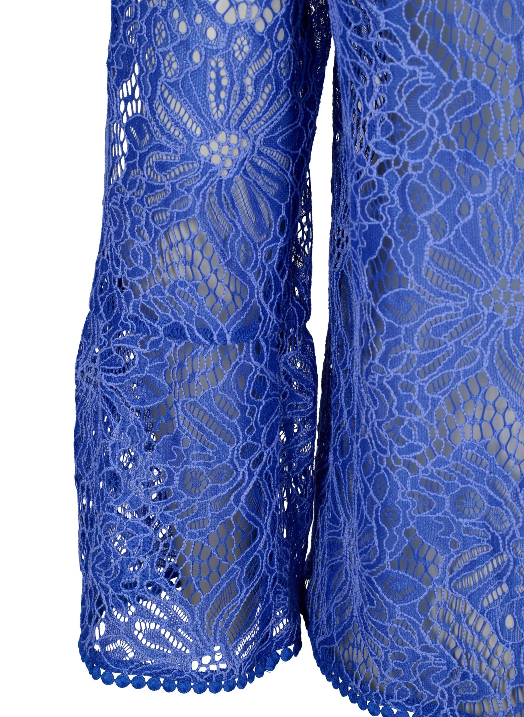 Zizzi Anne Lace Blouse in Blue